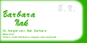 barbara nak business card